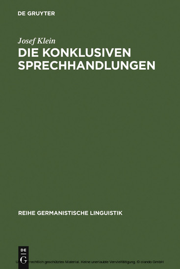 Die konklusiven Sprechhandlungen main product photo