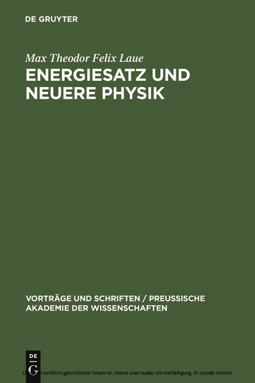 Energiesatz und neuere Physik main product photo