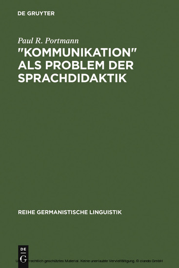 'Kommunikation' als Problem der Sprachdidaktik main product photo