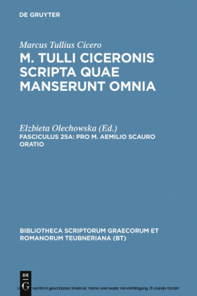 Pro M. Aemilio Scauro oratio