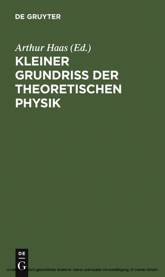 Kleiner Grundriss der theoretischen Physik main product photo