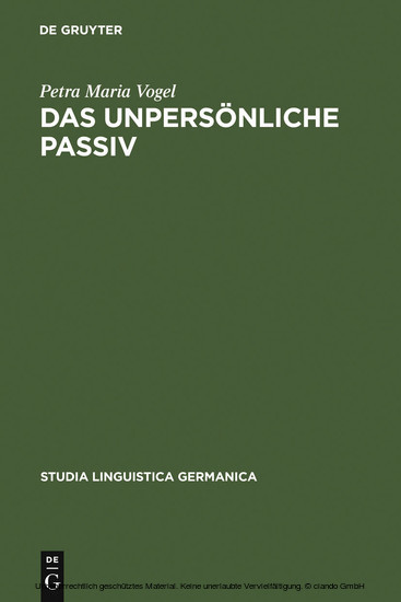 Das unpersönliche Passiv main product photo