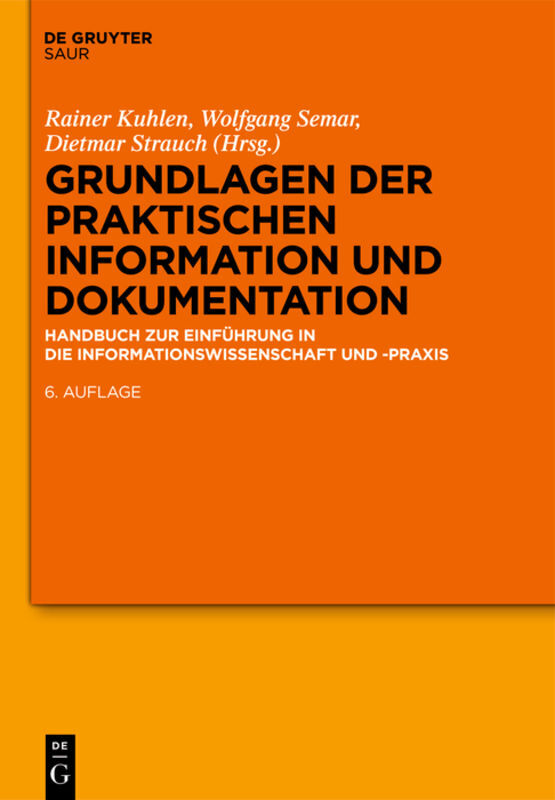 Grundlagen der praktischen Information und Dokumentation main product photo
