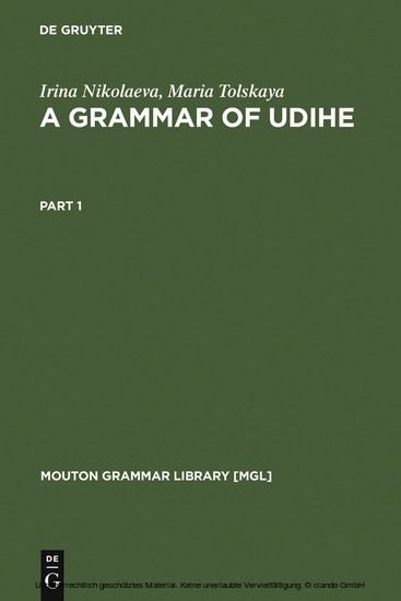 A Grammar of Udihe main product photo