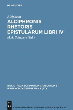 Alciphronis Rhetoris epistularum libri IV