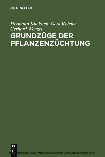 Grundzüge der Pflanzenzüchtung main product photo