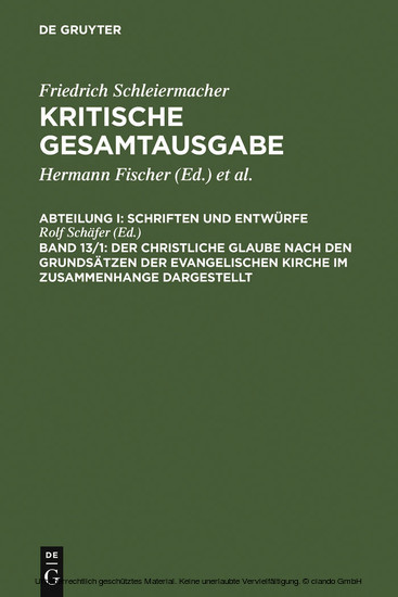 Der christliche Glaube nach den Grundsätzen der evangelischen Kirche im Zusammenhange dargestellt main product photo