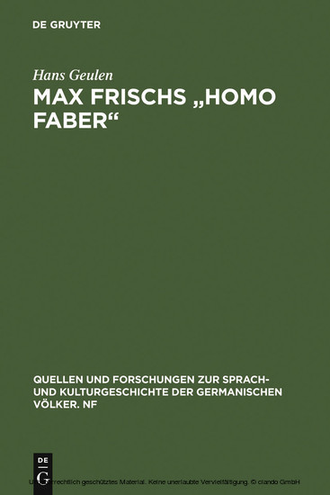 Max Frischs 'Homo faber' main product photo