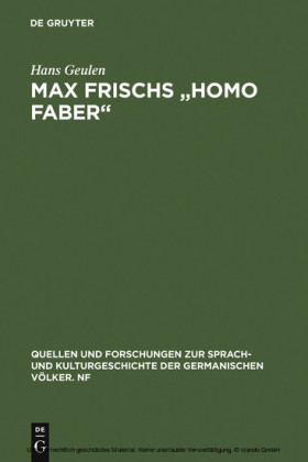 Max Frischs 'Homo faber'