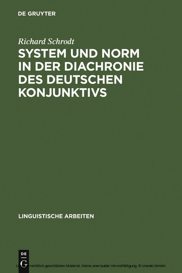 System und Norm in der Diachronie des deutschen Konjunktivs main product photo
