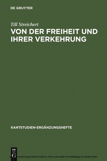 Von der Freiheit und ihrer Verkehrung main product photo