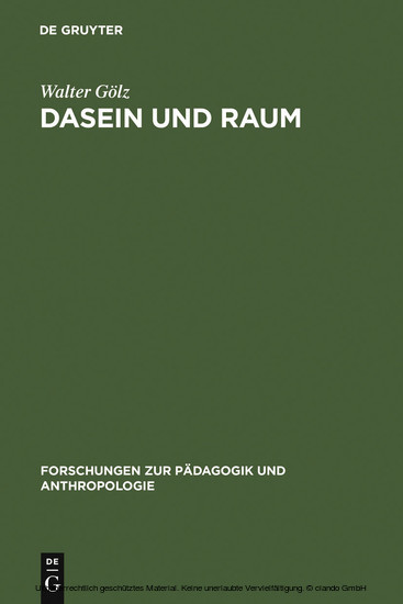 Dasein und Raum main product photo