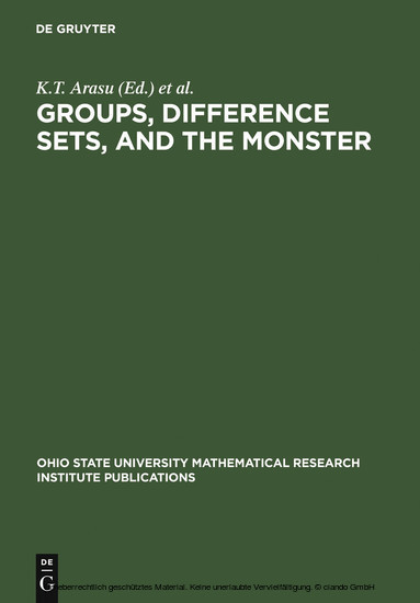 Groups, Difference Sets, and the Monster main product photo