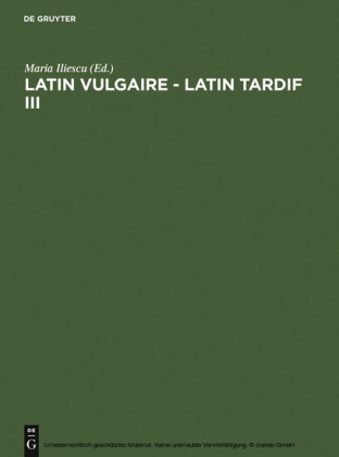 Latin vulgaire - latin tardif III