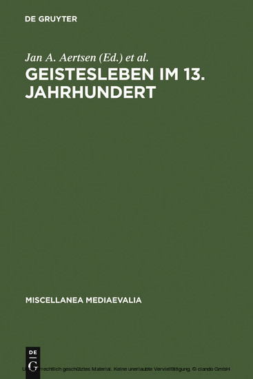 Geistesleben im 13. Jahrhundert main product photo