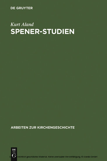 Spener-Studien main product photo