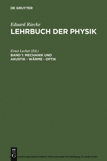 Mechanik und Akustik - Wärme - Optik main product photo