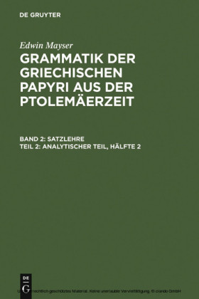 Analytischer Teil, Hälfte 2. Tl.2