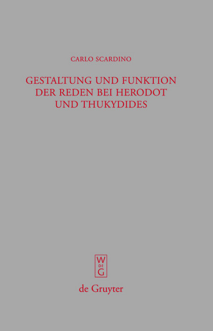 Gestaltung und Funktion der Reden bei Herodot und Thukydides main product photo