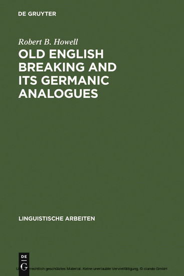 Old English Breaking and its Germanic Analogues main product photo