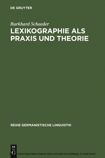Lexikographie als Praxis und Theorie main product photo