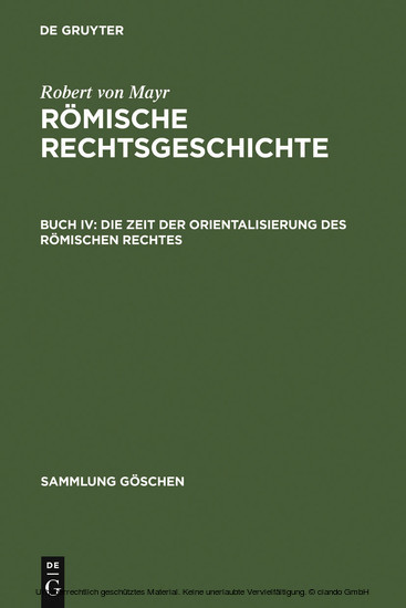 Die Zeit der Orientalisierung des römischen Rechtes main product photo