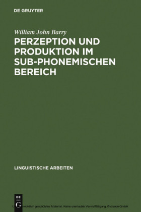 Perzeption und Produktion im sub-phonemischen Bereich