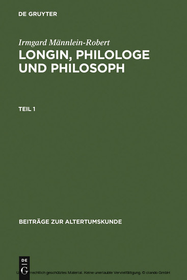 Longin, Philologe und Philosoph main product photo