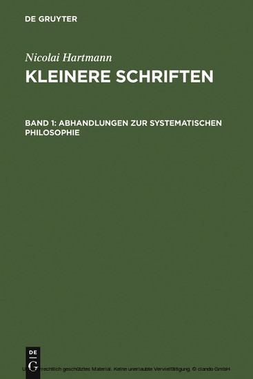Abhandlungen zur systematischen Philosophie main product photo