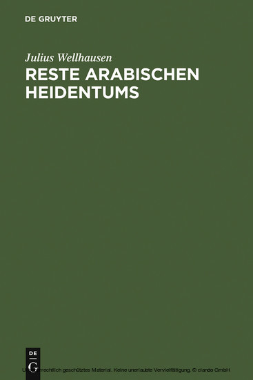 Reste arabischen Heidentums main product photo