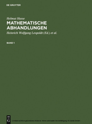 Helmut Hasse: Mathematische Abhandlungen. 1. Bd.1