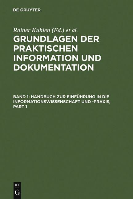 Grundlagen der praktischen Information und Dokumentation main product photo
