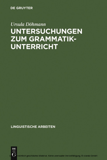 Untersuchungen zum Grammatikunterricht main product photo