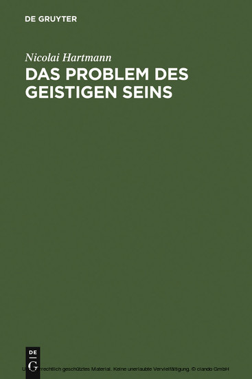 Das Problem des geistigen Seins main product photo