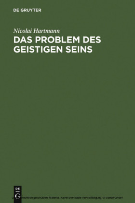 Das Problem des geistigen Seins