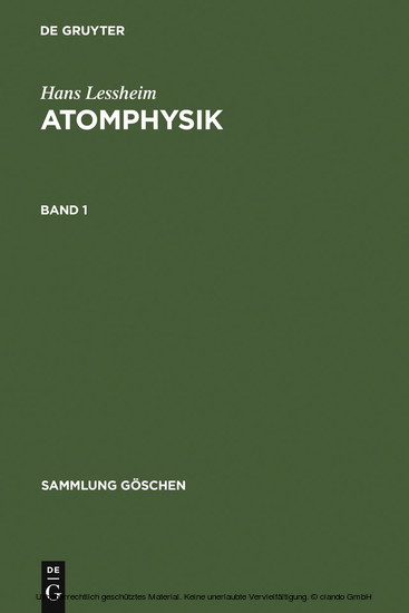 Hans Lessheim: Atomphysik. Band 1. Bd.1 main product photo