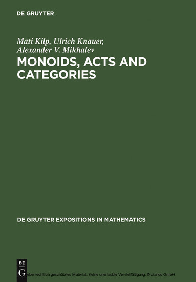 Monoids, Acts and Categories main product photo