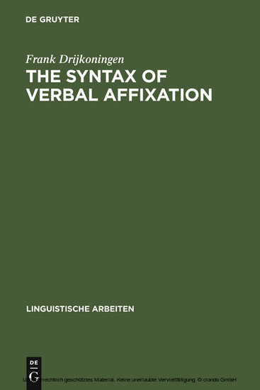 The Syntax of Verbal Affixation main product photo