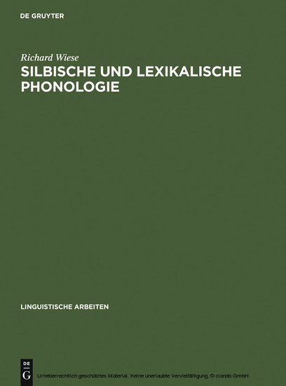 Silbische und lexikalische Phonologie main product photo