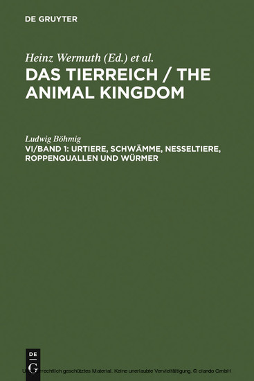 Urtiere, Schwämme, Nesseltiere, Roppenquallen und Würmer main product photo