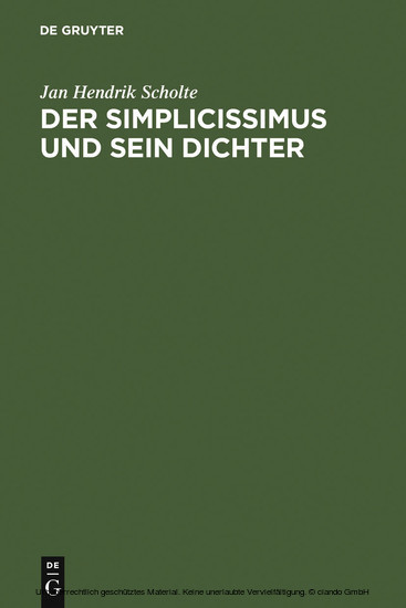 Der Simplicissimus und sein Dichter main product photo