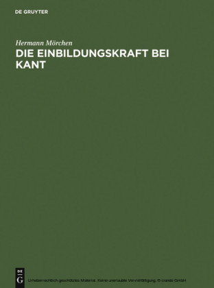 Die Einbildungskraft bei Kant