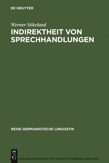 Indirektheit von Sprechhandlungen main product photo