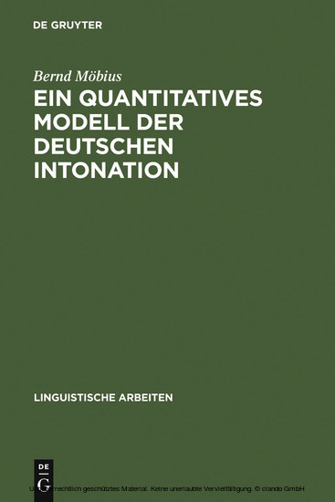 Ein quantitatives Modell der deutschen Intonation main product photo