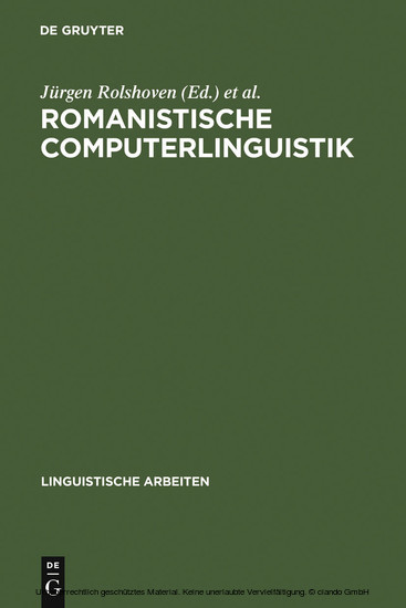 Romanistische Computerlinguistik main product photo