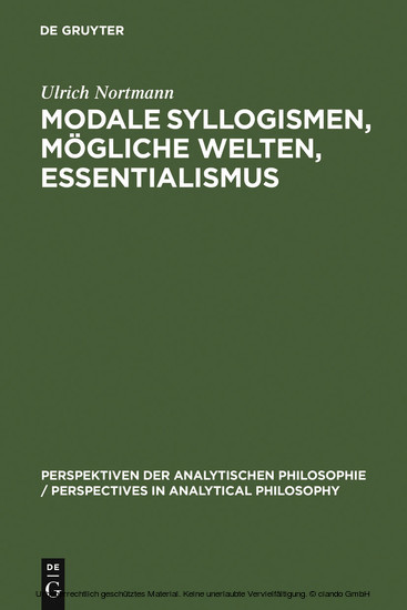 Modale Syllogismen, mögliche Welten, Essentialismus main product photo