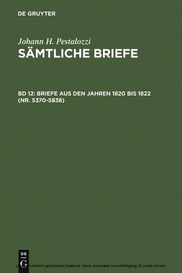 Briefe aus den Jahren 1820 bis 1822 (Nr. 5370-5838) main product photo