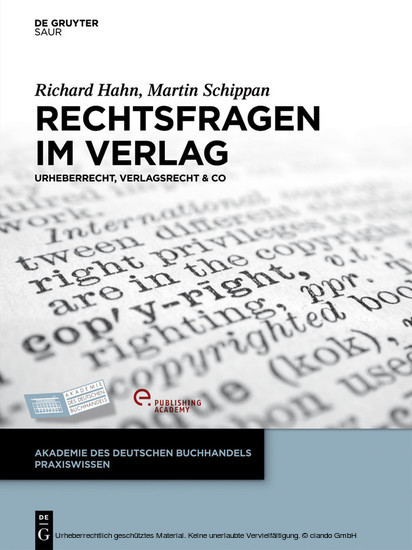 Rechtsfragen im Verlag main product photo