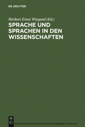 Sprache und Sprachen in den Wissenschaften