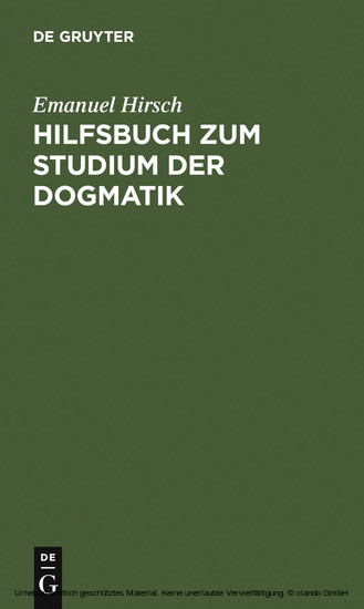 Hilfsbuch zum Studium der Dogmatik main product photo